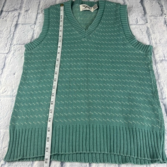 Vintage sweater vest, the fox sweater, size small light teal JCPenney - Picture 3 of 13